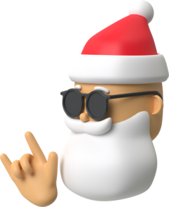 Santa with glasses